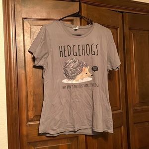 Port & Company graphic tee, L, gray